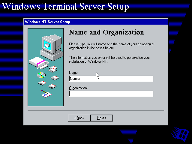 Windows NT 4 Terminal Server Setup