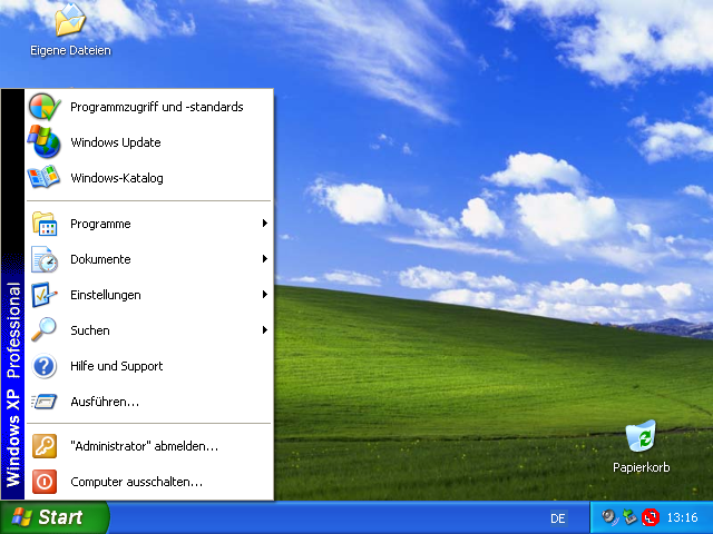 XP mit klassischem Startmenü