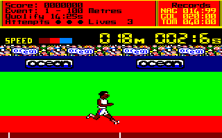 Screenshot of Daley Thompson's Decathlon