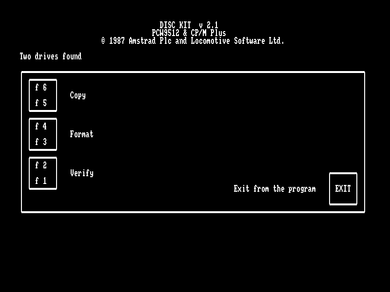 [Disckit 2.1 under CP/M 3 on the PCW]